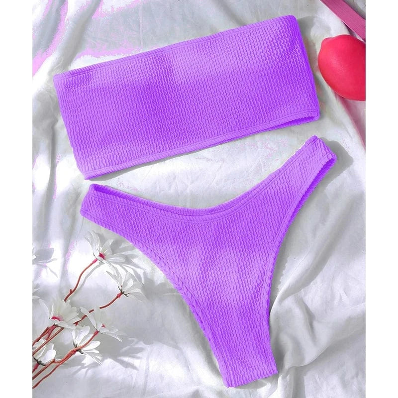 Bikini Bandeau Texturé