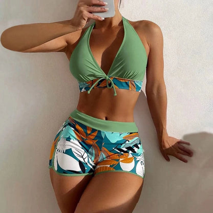 Bikini Short Sexy à Imprimé Floral