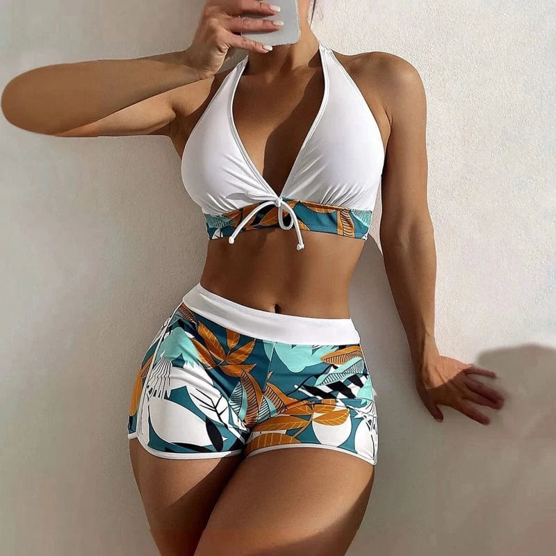 Bikini Short Sexy à Imprimé Floral