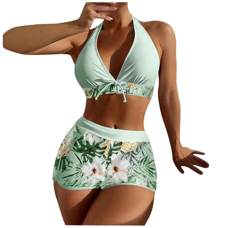 Bikini Short Sexy à Imprimé Floral