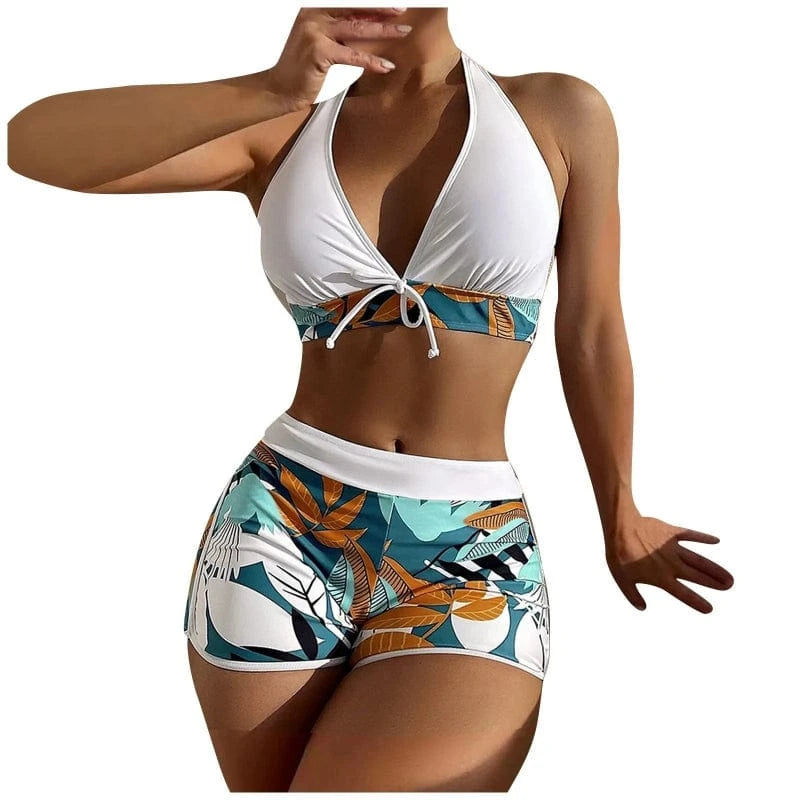 Bikini Short Sexy à Imprimé Floral