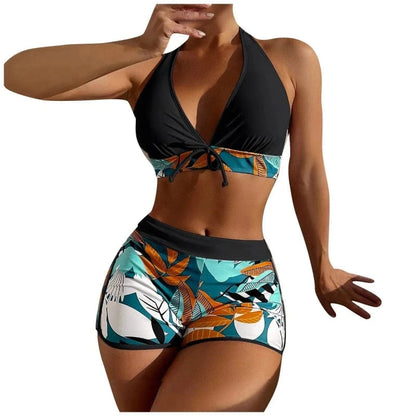 Bikini Short Sexy à Imprimé Floral