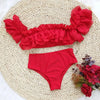 Bikini Taille Haute à Volant