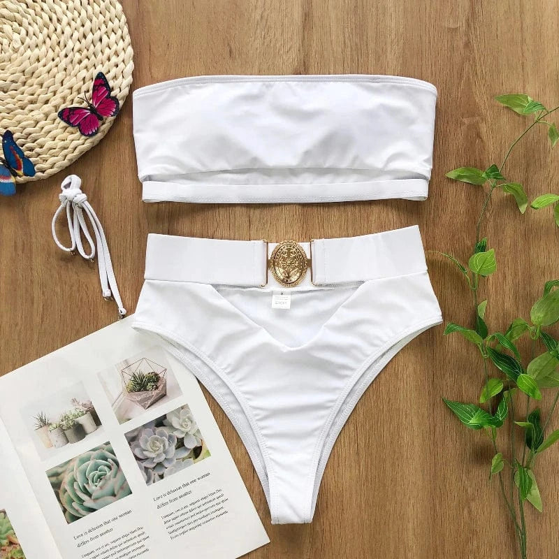 Bikini Taille Haute avec Ceinture