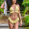 Bikini Taille Haute avec Pompons