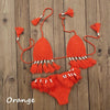 Bikini Taille Haute avec Pompons