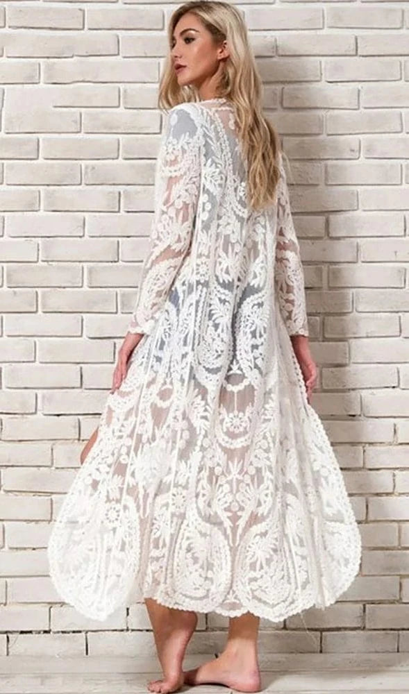 Caftan De Plage Dentelle Gemma