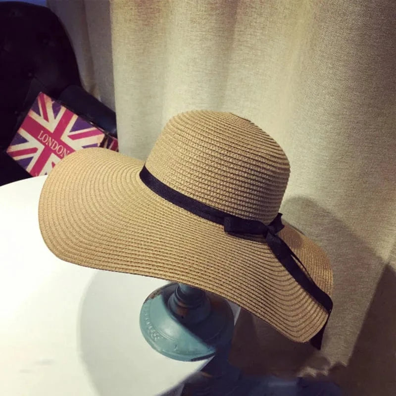 Chapeau en Paille Souple à Larges Bords