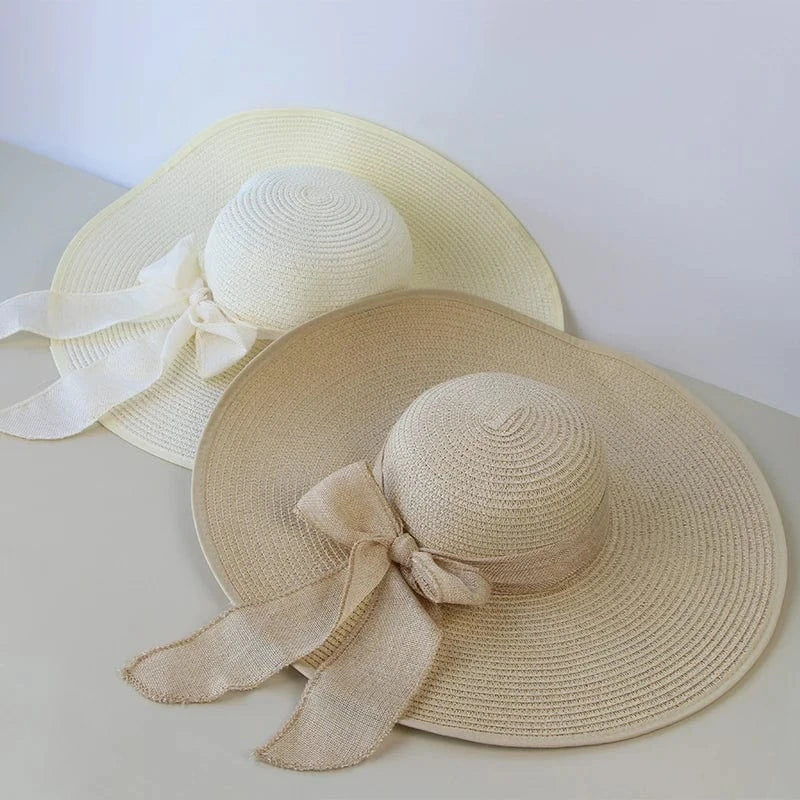 Chapeau en Paille Souple à Larges Bords
