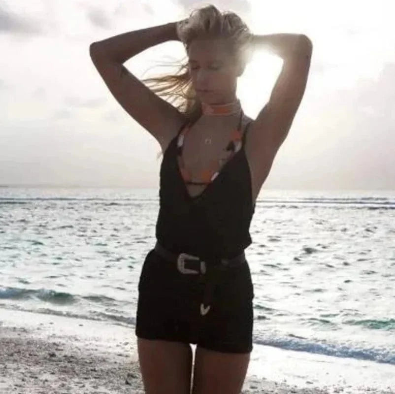 Combi Short de Plage Sexy Résille au Crochet