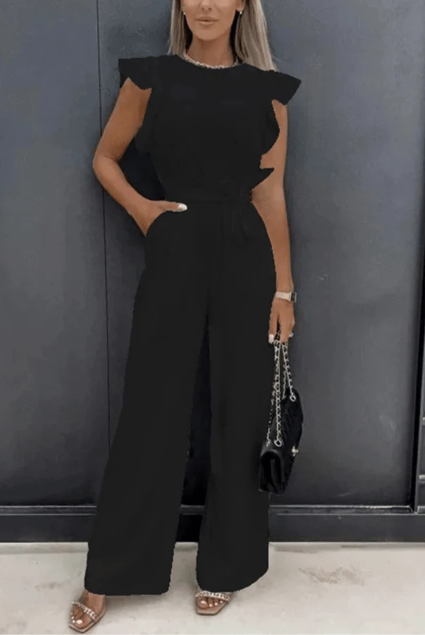 Combinaison Élégante Ample Sans Manche