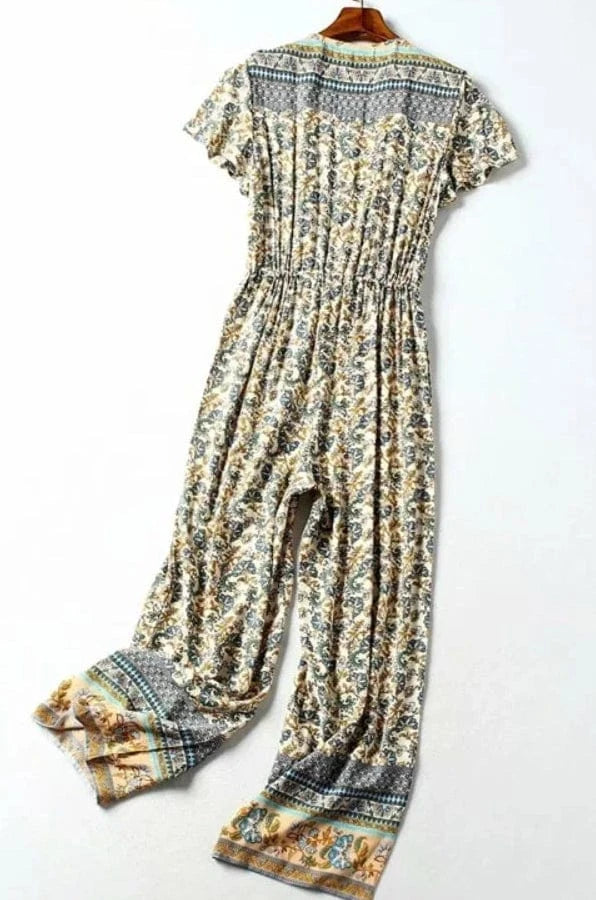 Combinaison Longue à Imprimé Floral