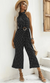 Combinaison Longue Taille Haute à Pois