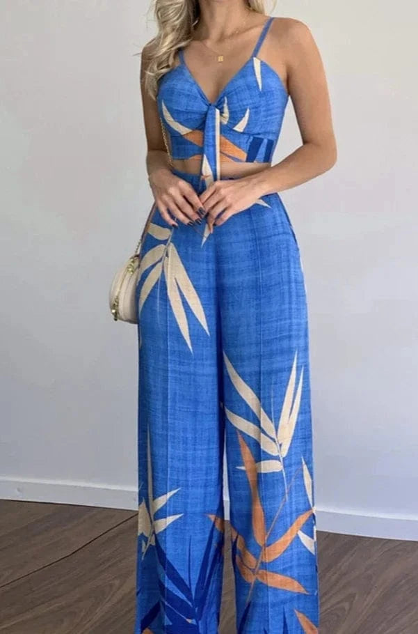 Ensemble 2 Pièces Élégant à Imprimé