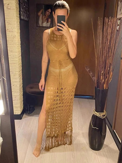 Longue Robe de Plage en Dentelle Matilda