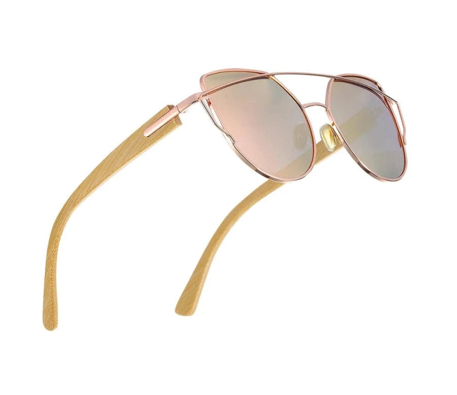Lunettes de Soleil Femmes Bambou Designer