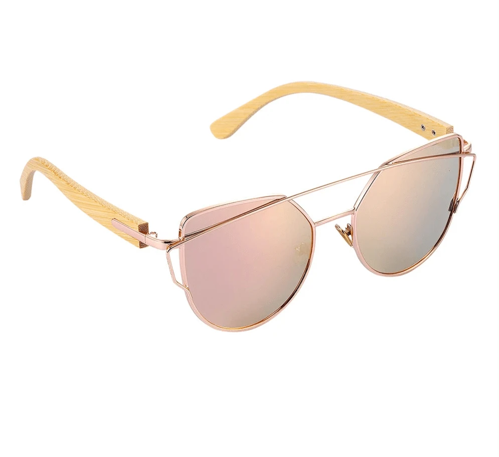 Lunettes de Soleil Femmes Bambou Designer
