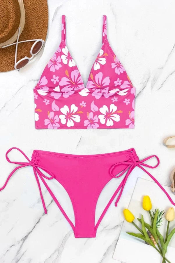 Maillot de Bain 2 Pièces Imprimé Dépareillé