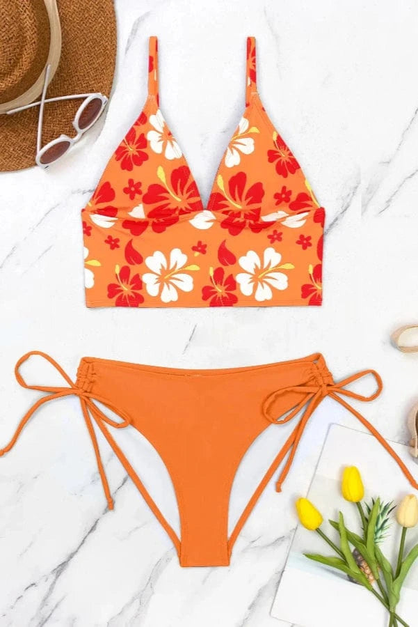 Maillot de Bain 2 Pièces Imprimé Dépareillé