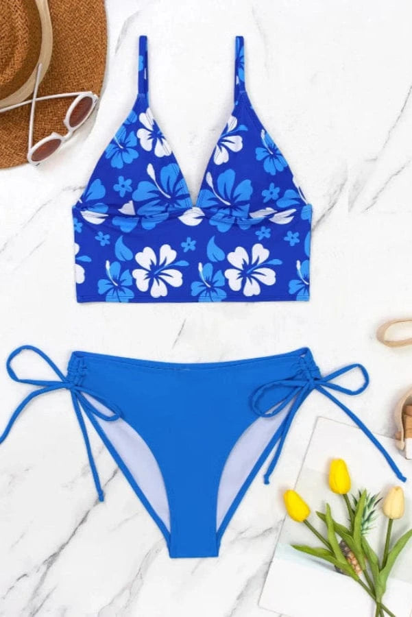 Maillot de Bain 2 Pièces Imprimé Dépareillé