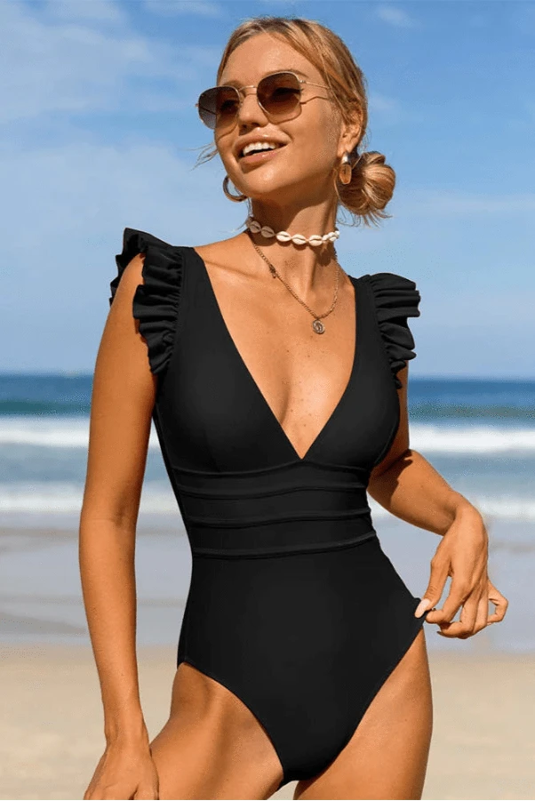 Maillot de Bain une Pièce à Volants