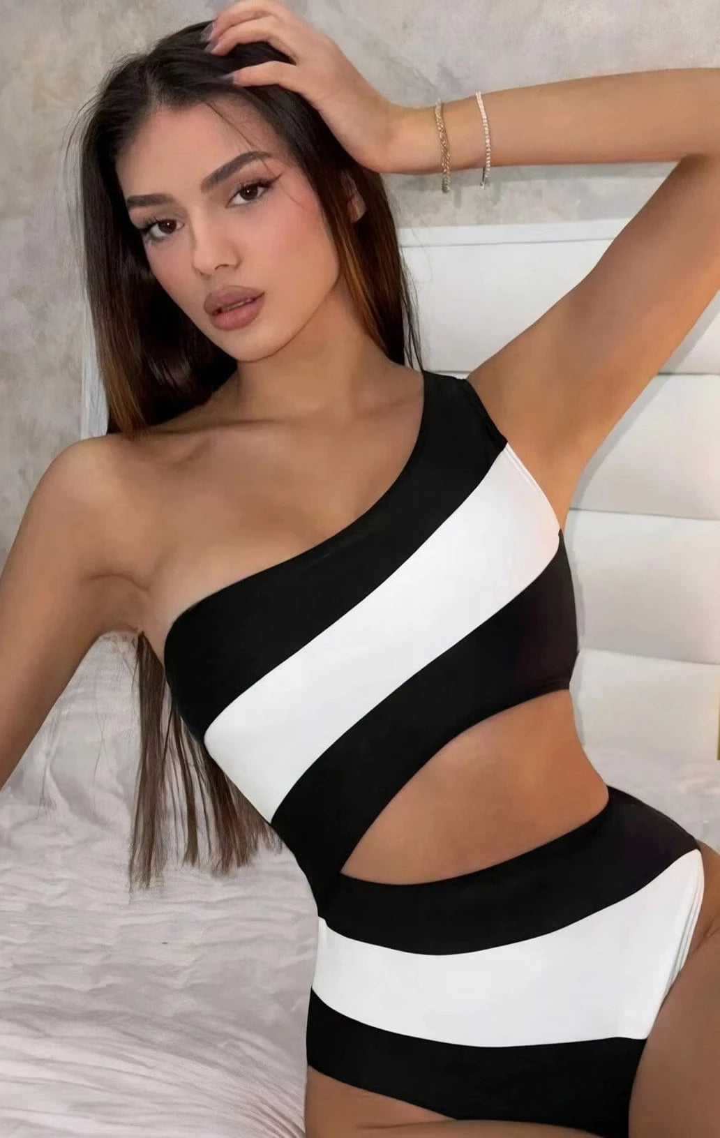 Maillot de Bain une Pièce Asymétrique