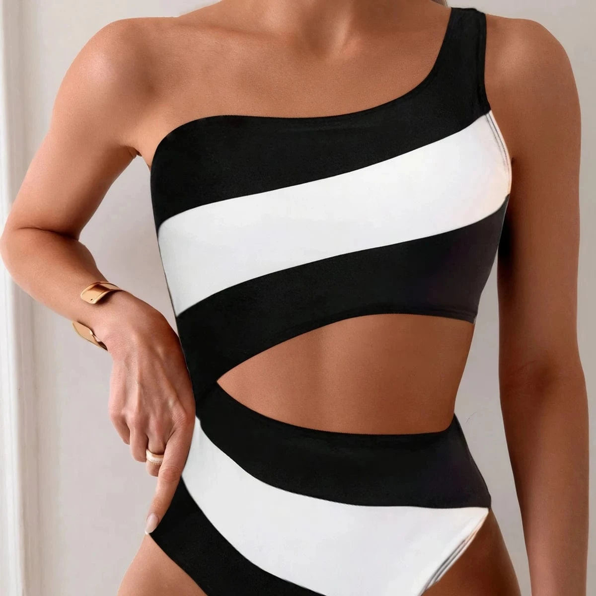 Maillot de Bain une Pièce Asymétrique