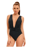 Maillot de Bain Une Pièce Décolté Noir