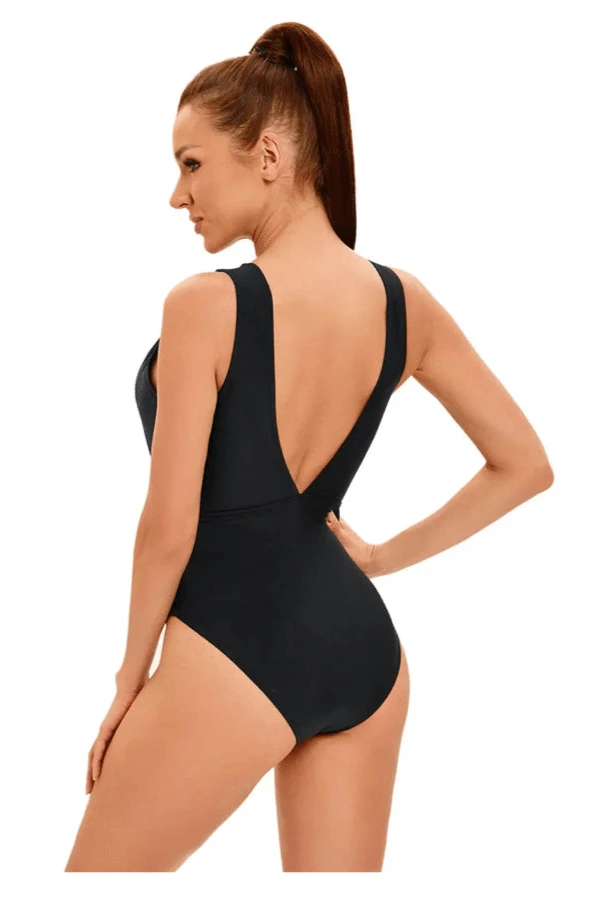 Maillot de Bain Une Pièce Décolté Noir