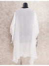 Poncho de Plage en Dentelle Florale