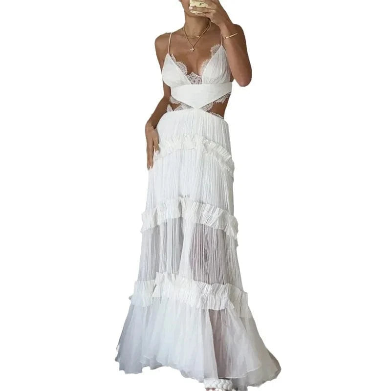 Robe d'Été Plage Longue Blanche
