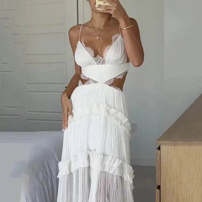 Robe d'Été Plage Longue Blanche