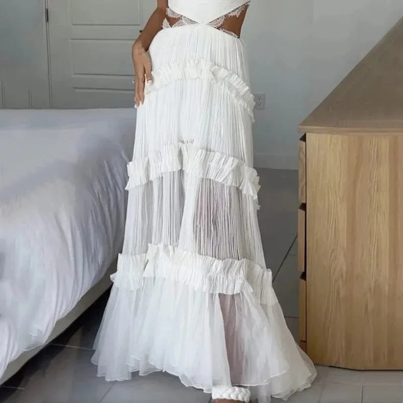 Robe d'Été Plage Longue Blanche