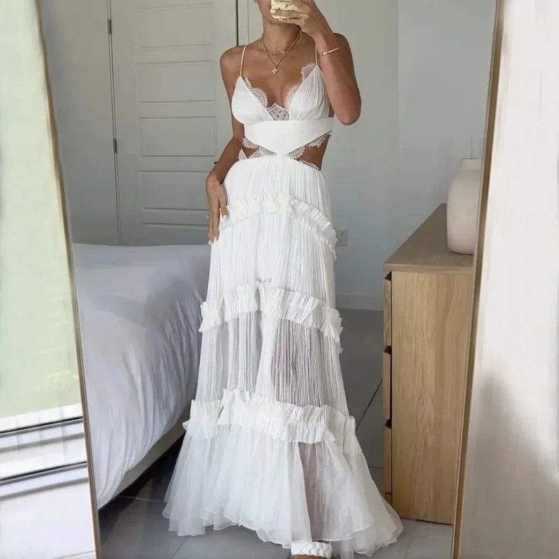 Robe d'Été Plage Longue Blanche