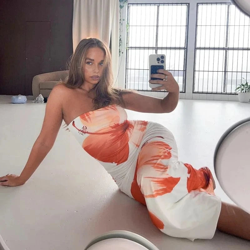 Robe de Plage à Imprimé Floral