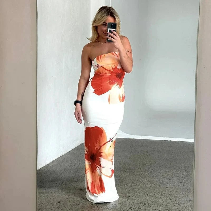 Robe de Plage à Imprimé Floral