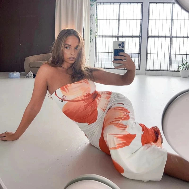 Robe de Plage à Imprimé Floral