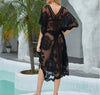 Robe de Plage Blanche Brodée
