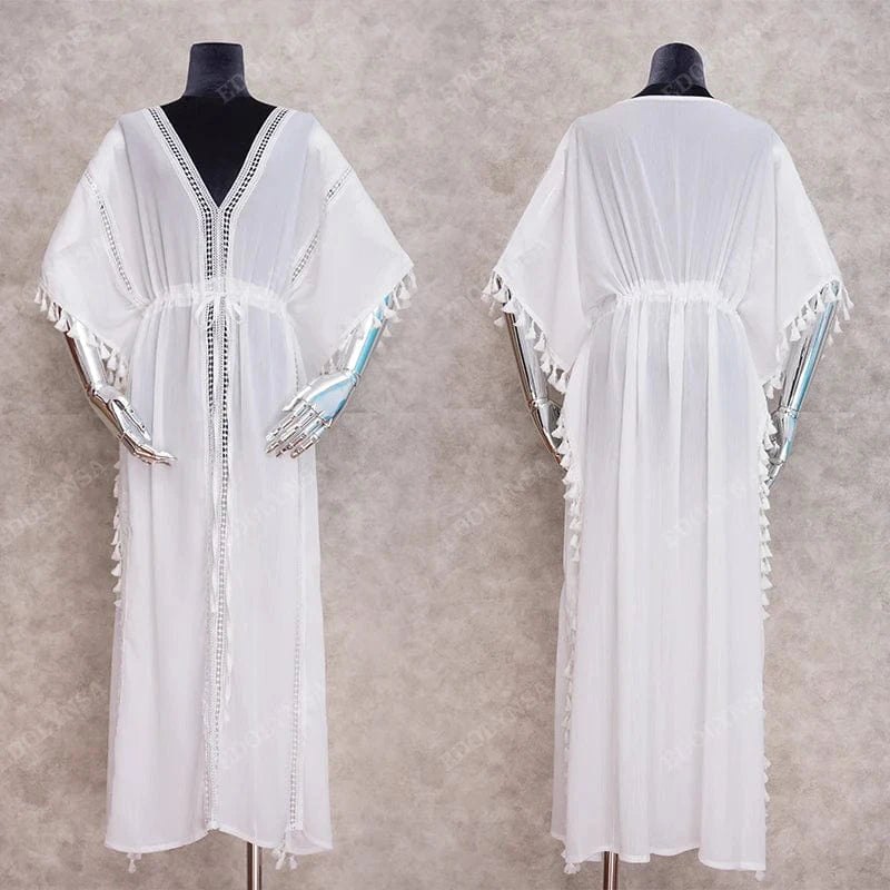 Robe de Plage Blanche Cover-up