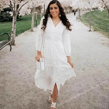 Robe de Plage Blanche Femme