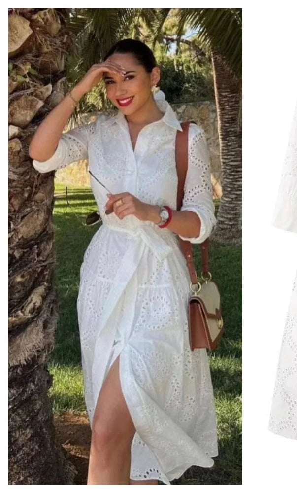 Robe de Plage Blanche Maya