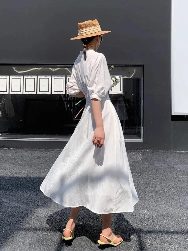 Robe de Plage Blanche Vanille