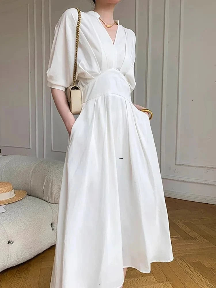 Robe de Plage Blanche Vanille