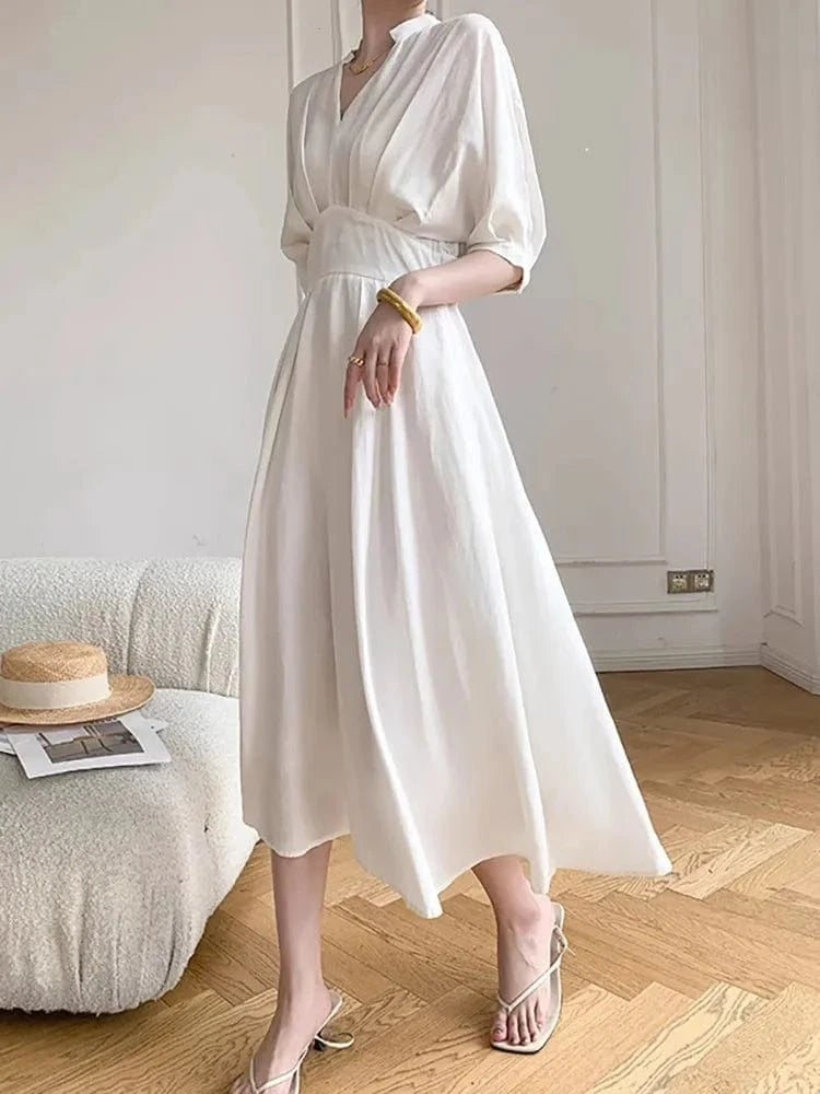 Robe de Plage Blanche Vanille