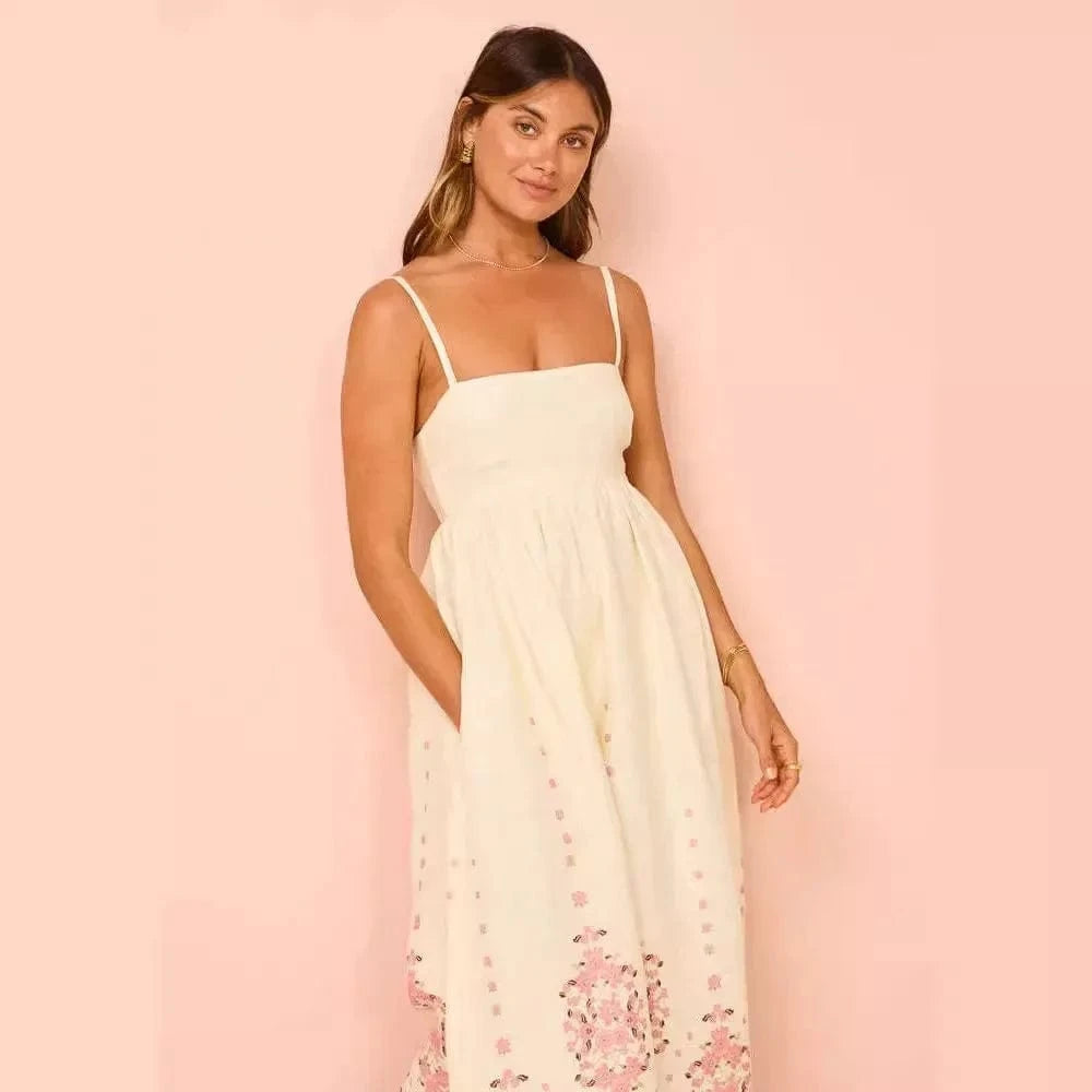 Robe de Plage Coton à Motif Aztèque