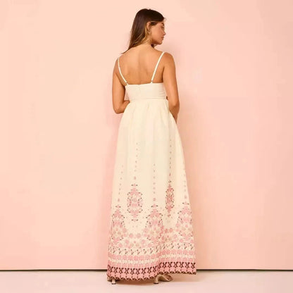Robe de Plage Coton à Motif Aztèque