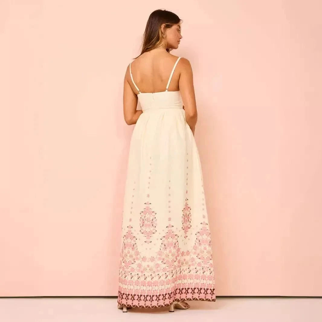 Robe de Plage Coton à Motif Aztèque