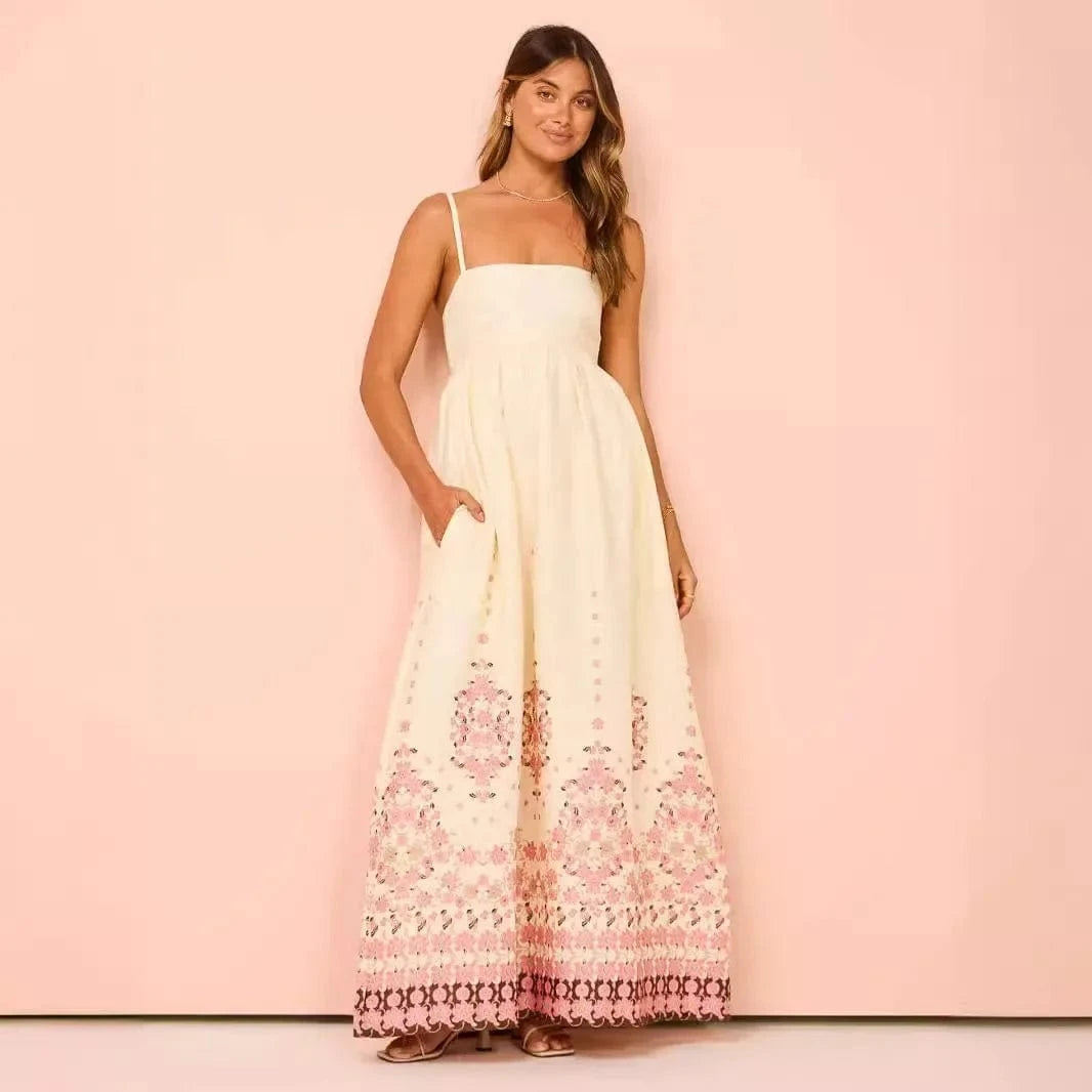 Robe de Plage Coton à Motif Aztèque