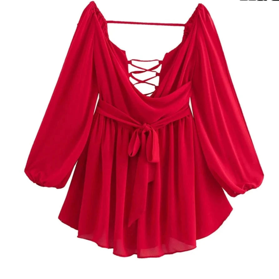 Robe de Plage Courte Col V