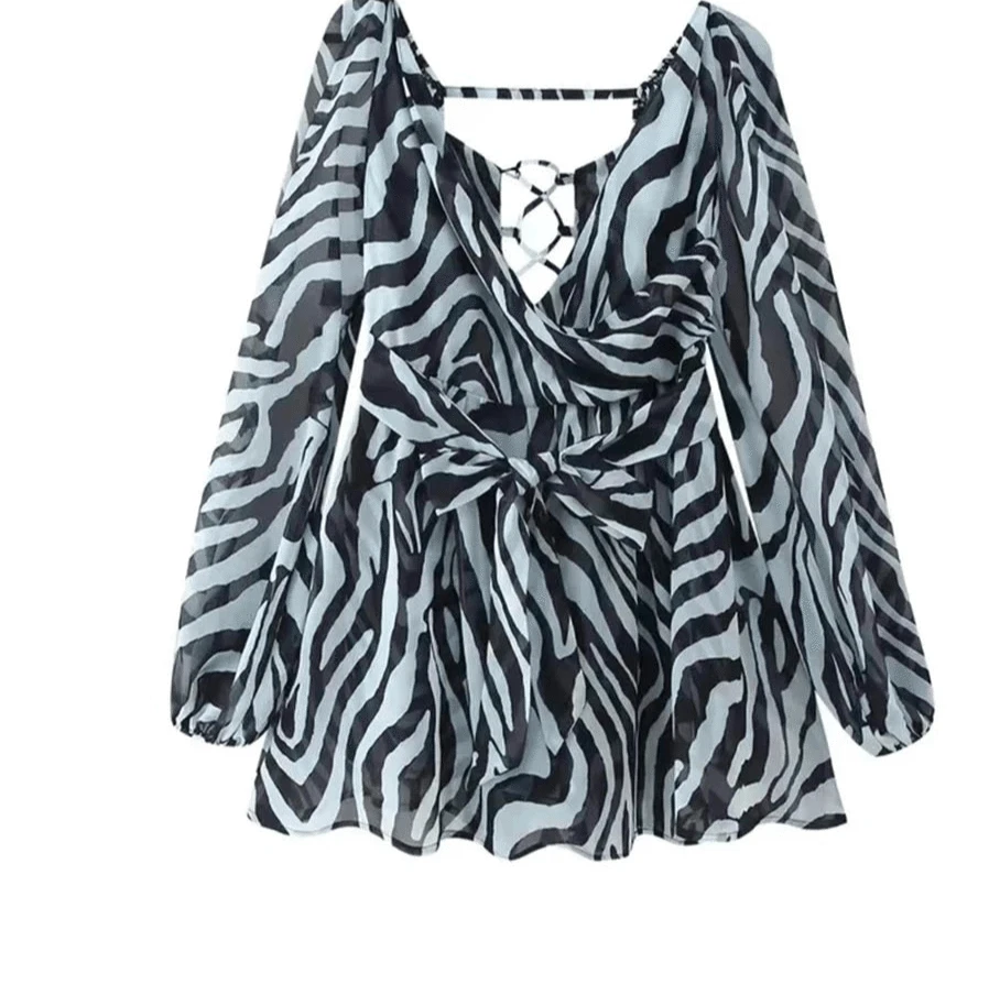 Robe de Plage Courte Col V